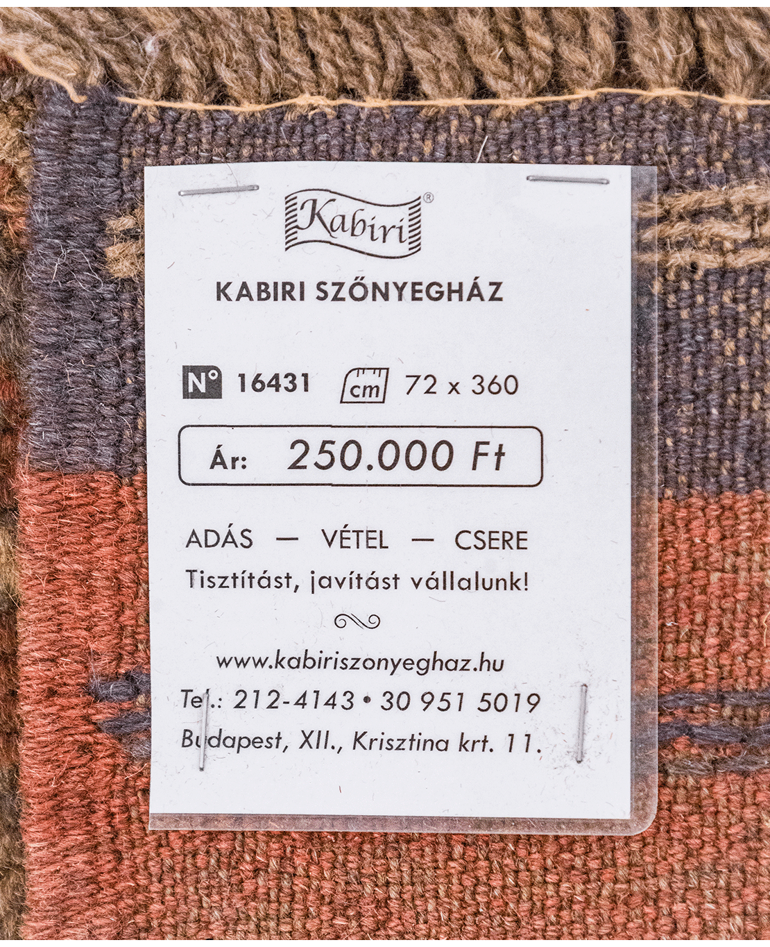 Afghan Nachoni handmade mixed-technique wool rug - Image 6