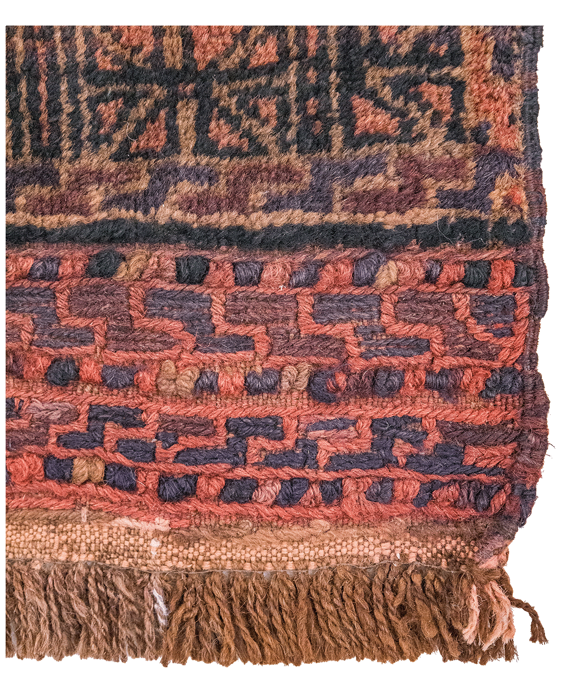 Afghan Nachoni handmade mixed-technique wool rug - Image 3