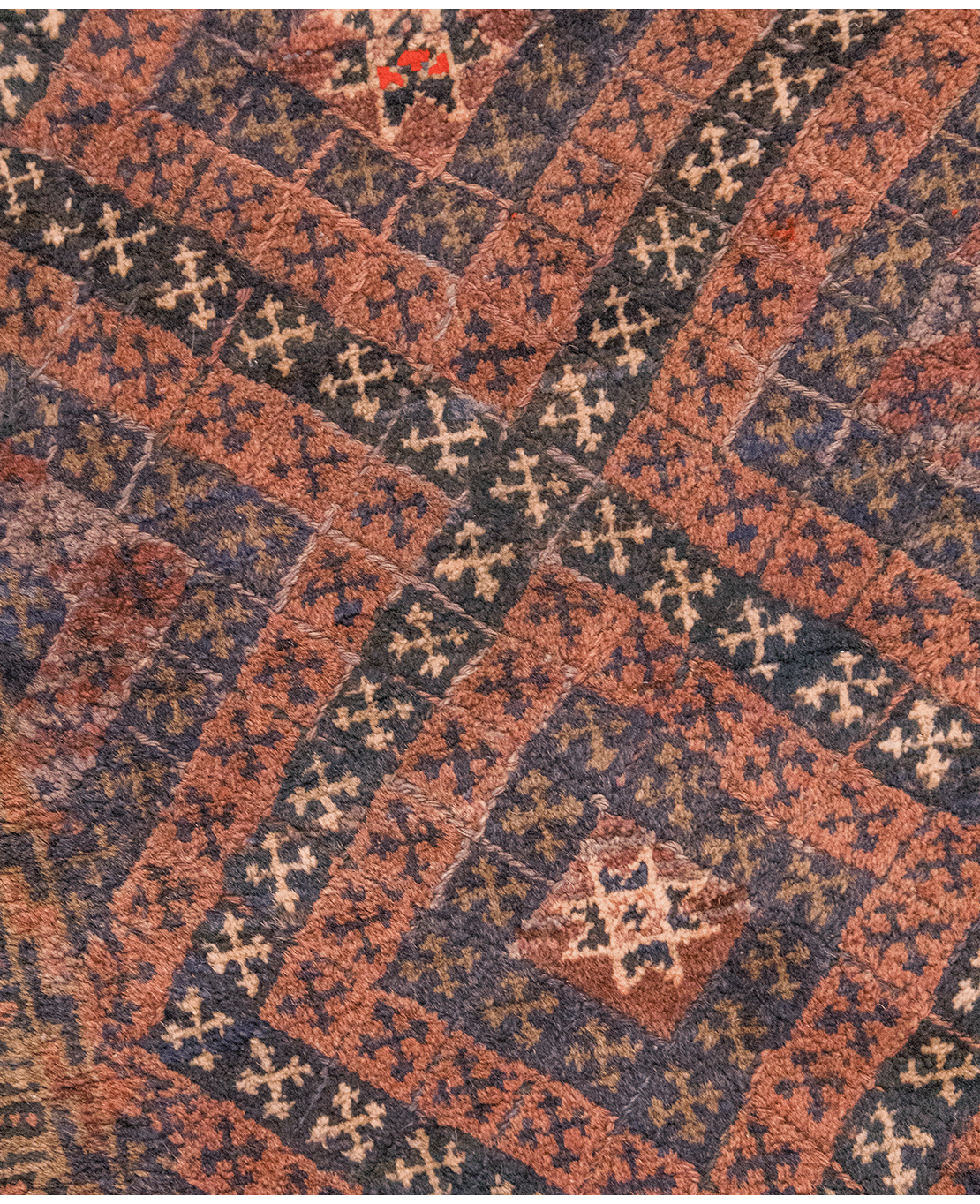 Afghan Nachoni handmade mixed-technique wool rug - Image 4