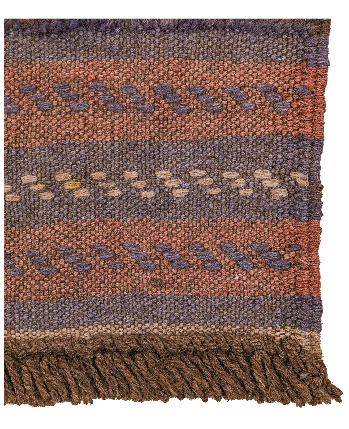 Afghan Nachoni handmade mixed-technique wool rug - Image 3