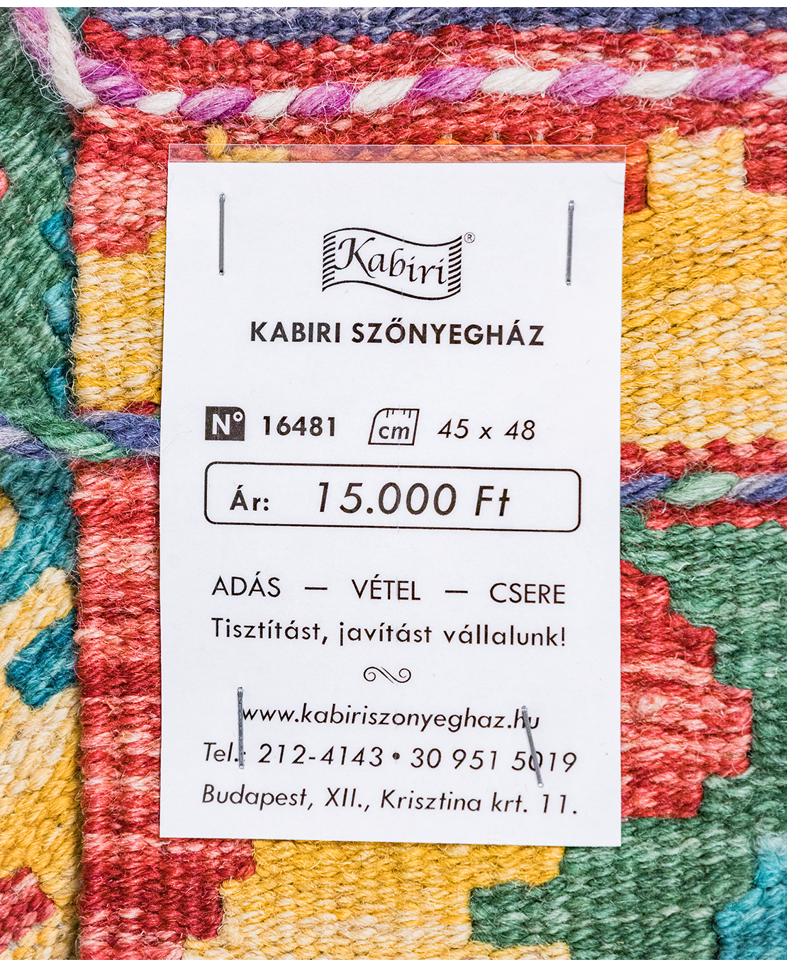 Chobi hand-made wool kilim - Image 4