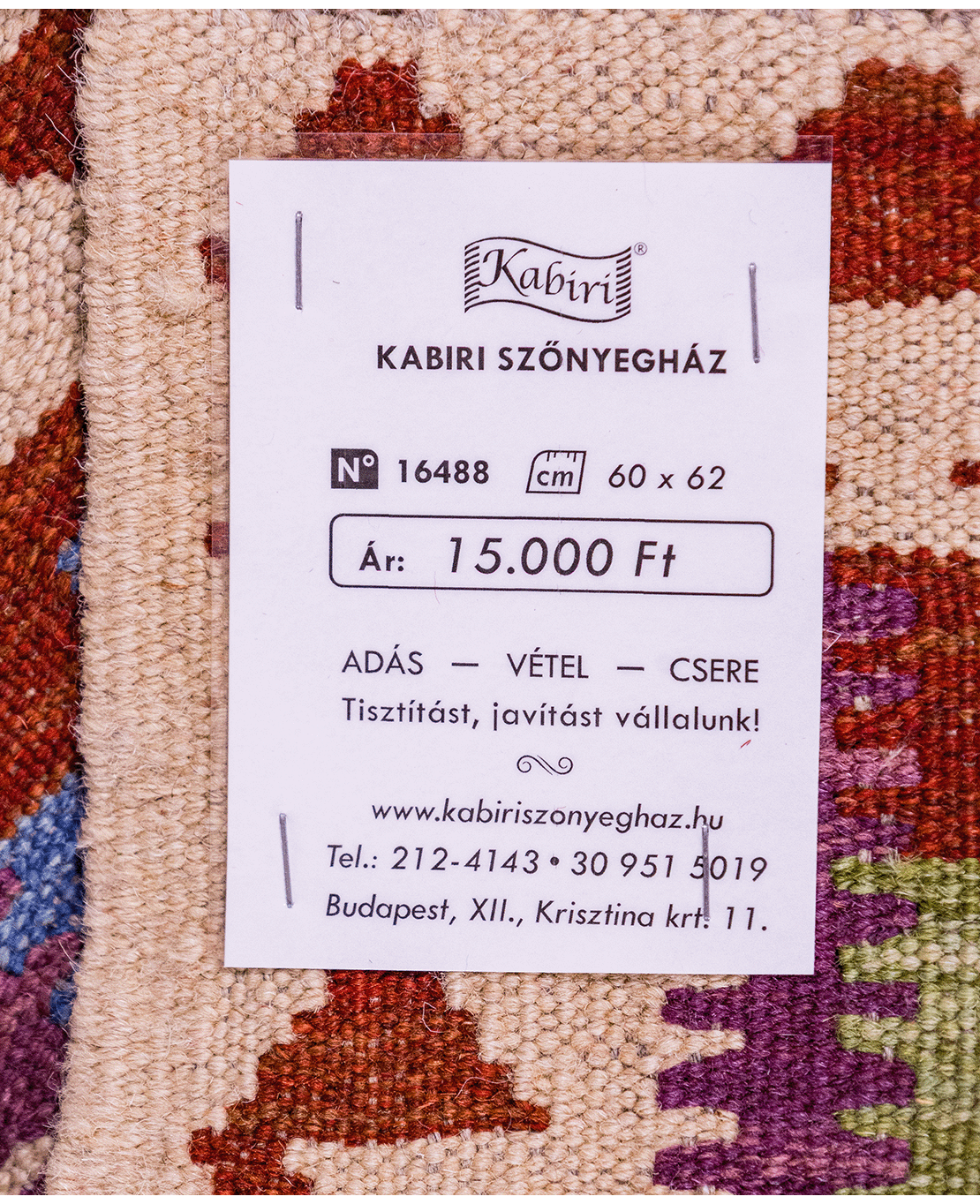 Chobi hand-made wool kilim - Image 4