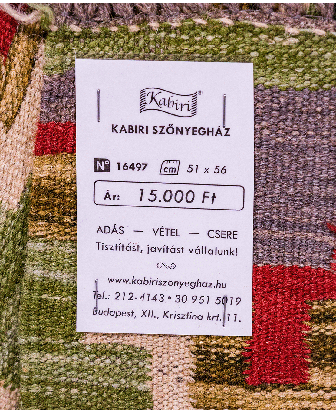 Chobi hand-made wool kilim - Image 4