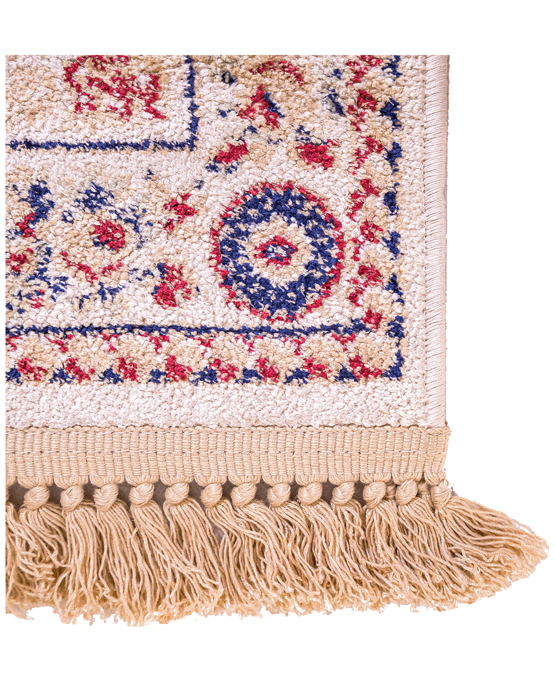 Machine-made cotton and silk rug - Image 2