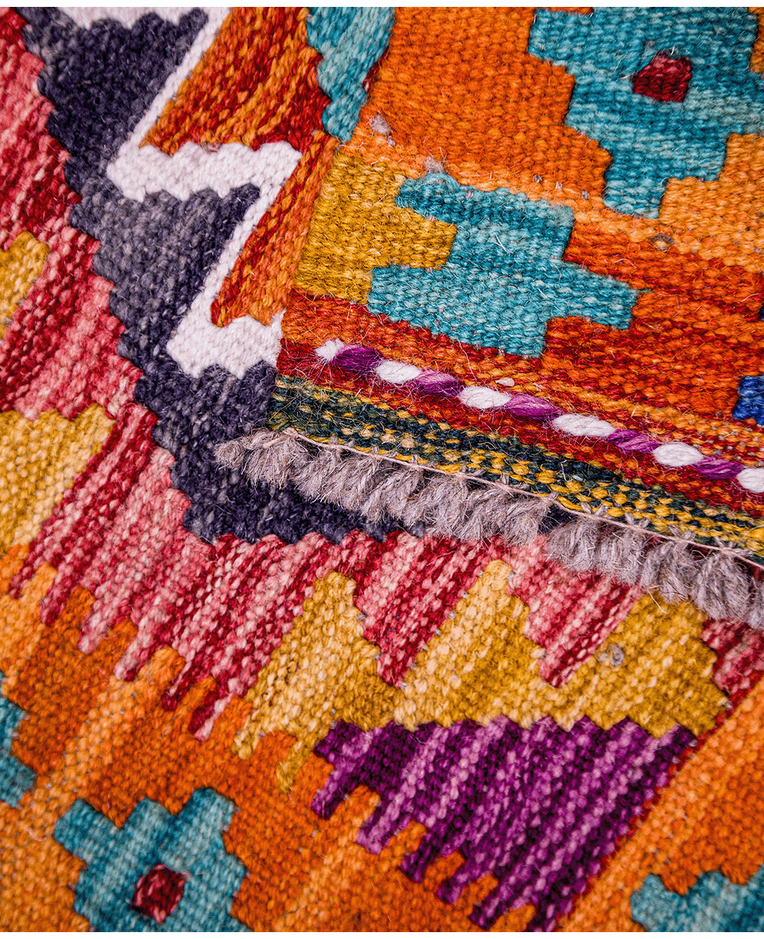 Chobi handwoven wool kilim - Image 3