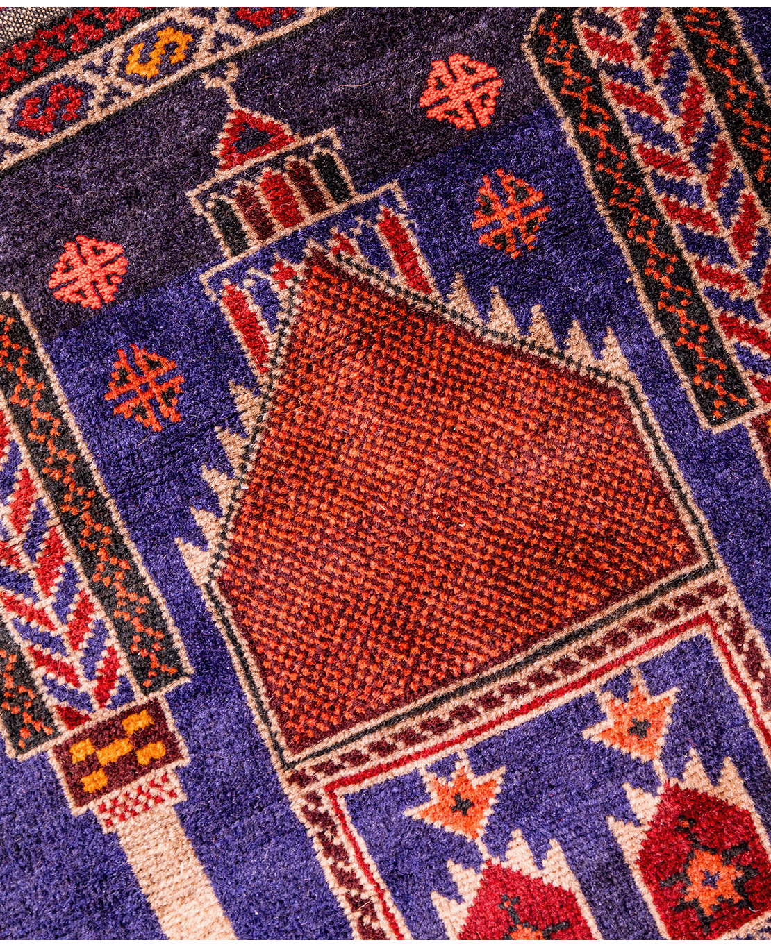 Afghan nomadic Baluch handmade wool rug - Image 2