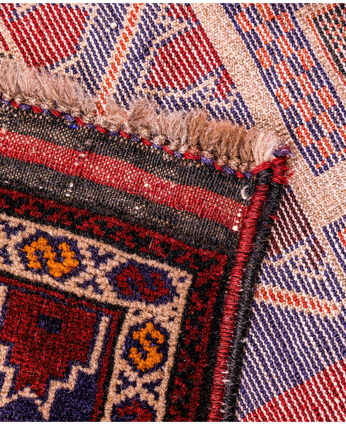 Afghan nomadic Baluch handmade wool rug - Image 3