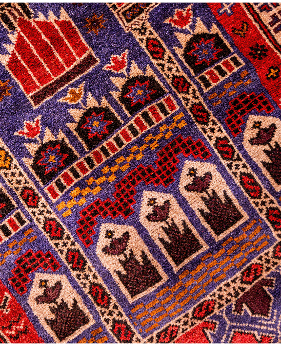 Afghan nomadic Baluch handmade wool rug - Image 2