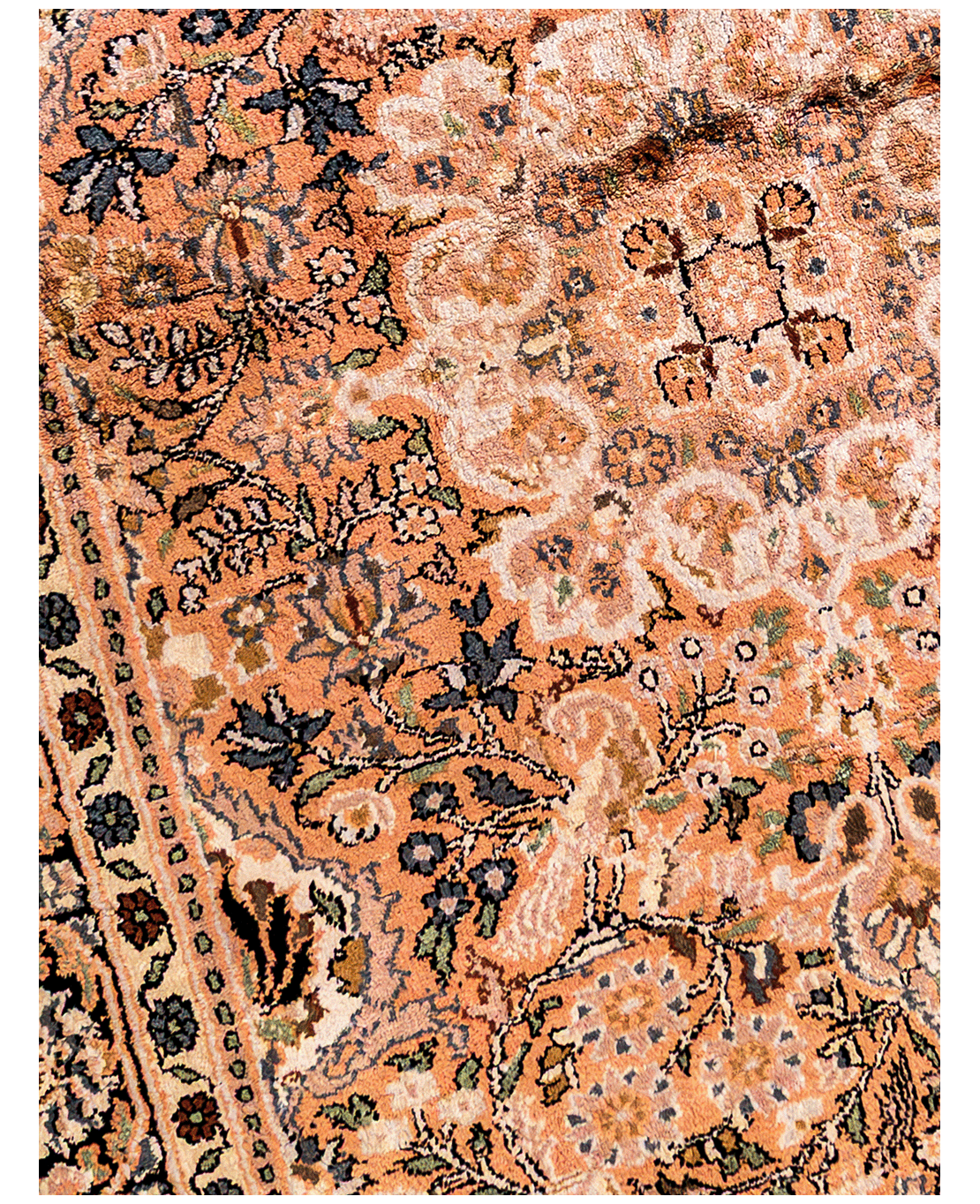 Indian Kashmiri handmade silk rug - Image 2