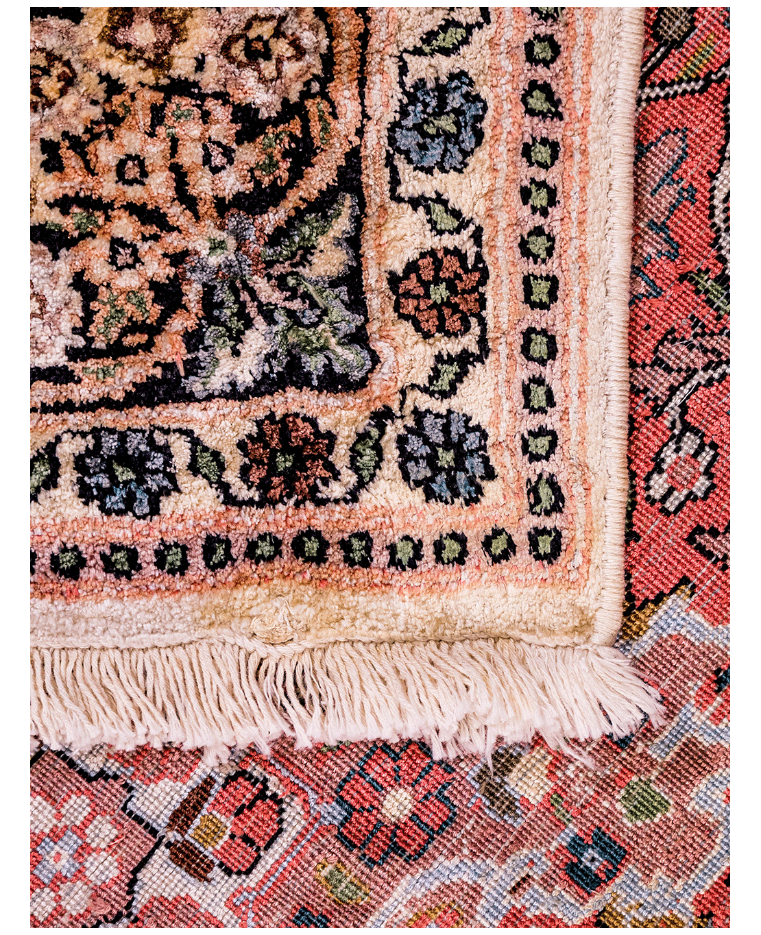 Indian Kashmiri handmade silk rug - Image 3