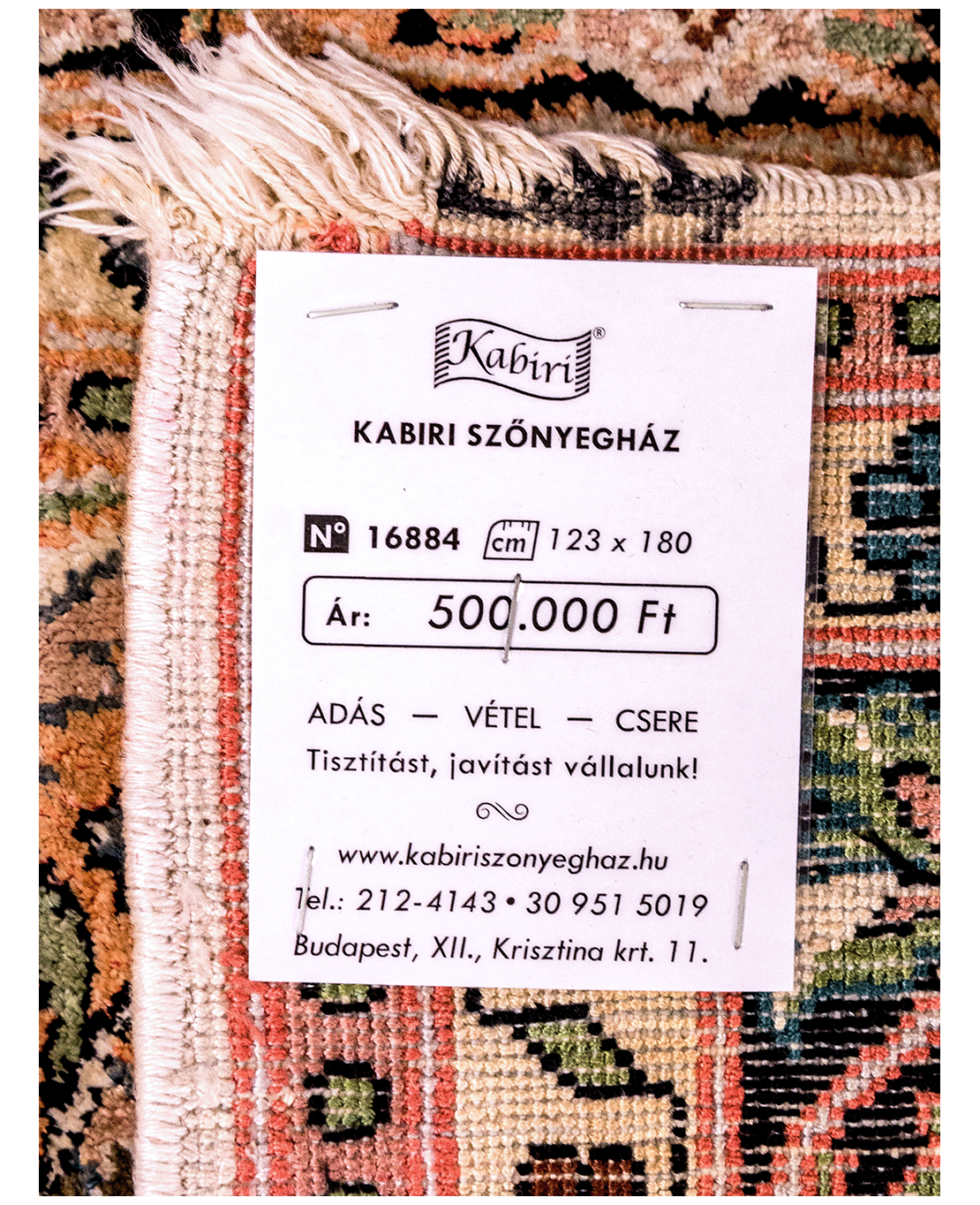 Indian Kashmiri handmade silk rug - Image 6