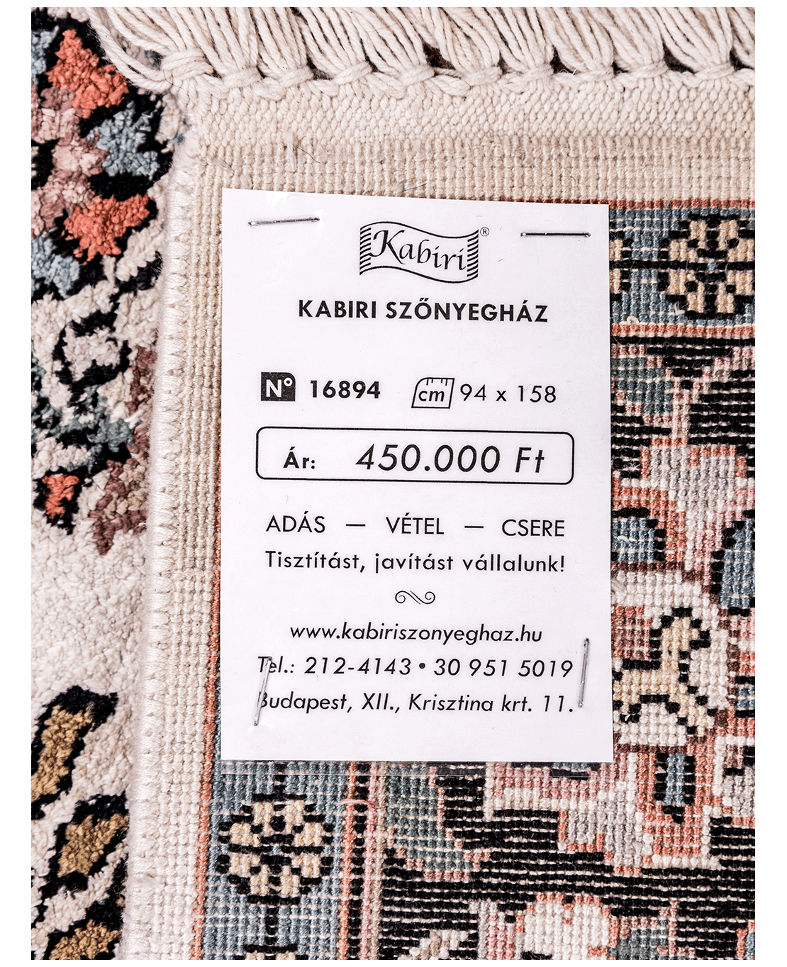 Indian Kashmiri handmade silk rug - Image 6