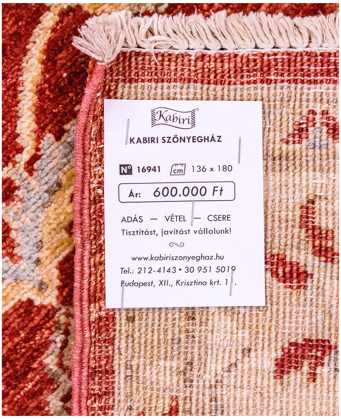 Afghan Ziegler hand-knotted wool rug - Image 6