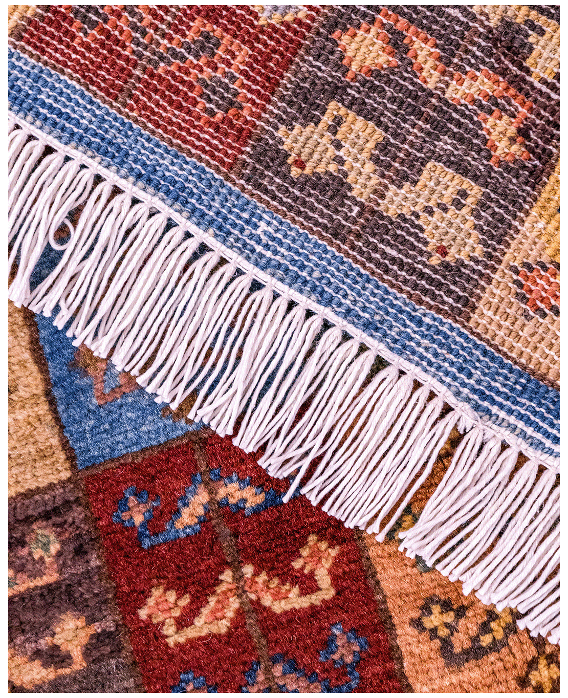 Afghan Kazakh hand-knotted wool rug - Image 4