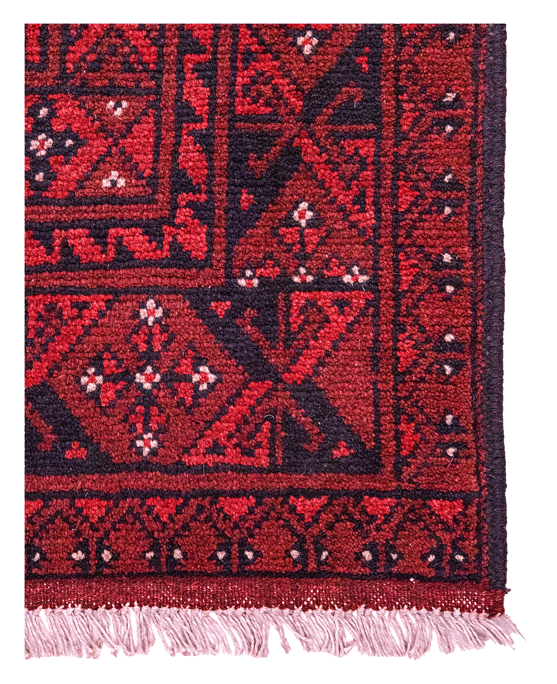 Afghan Bokhara hand-knotted wool rug - Image 2