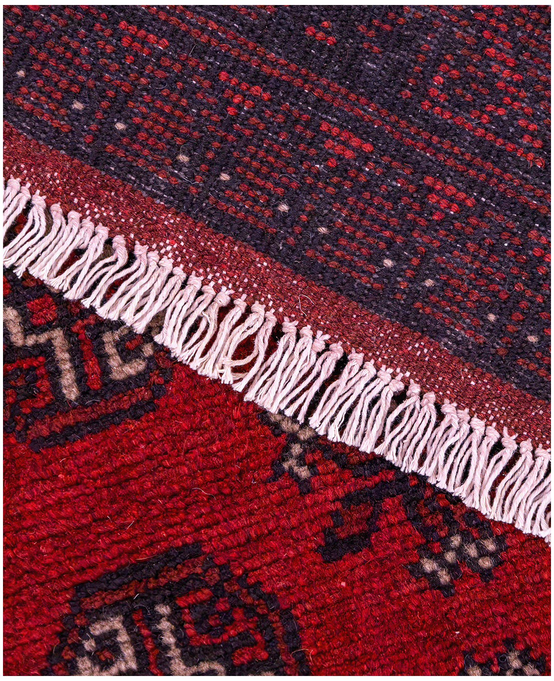 Afghan Bokhara hand-knotted wool rug - Image 4