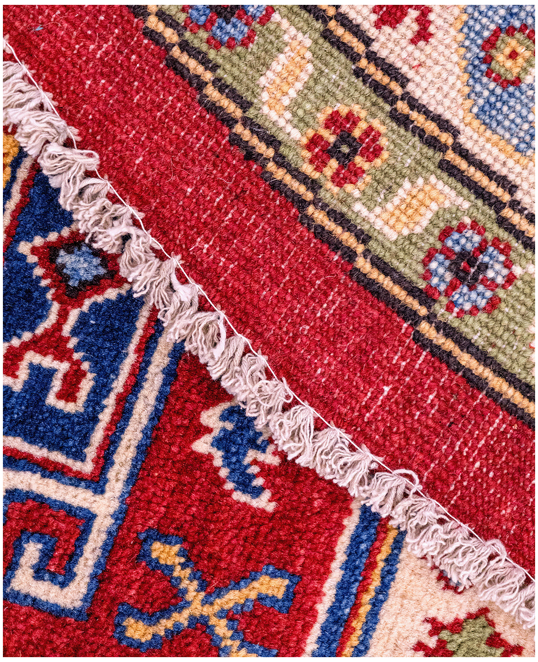 Afghan Kazakh hand-knotted wool rug - Image 4