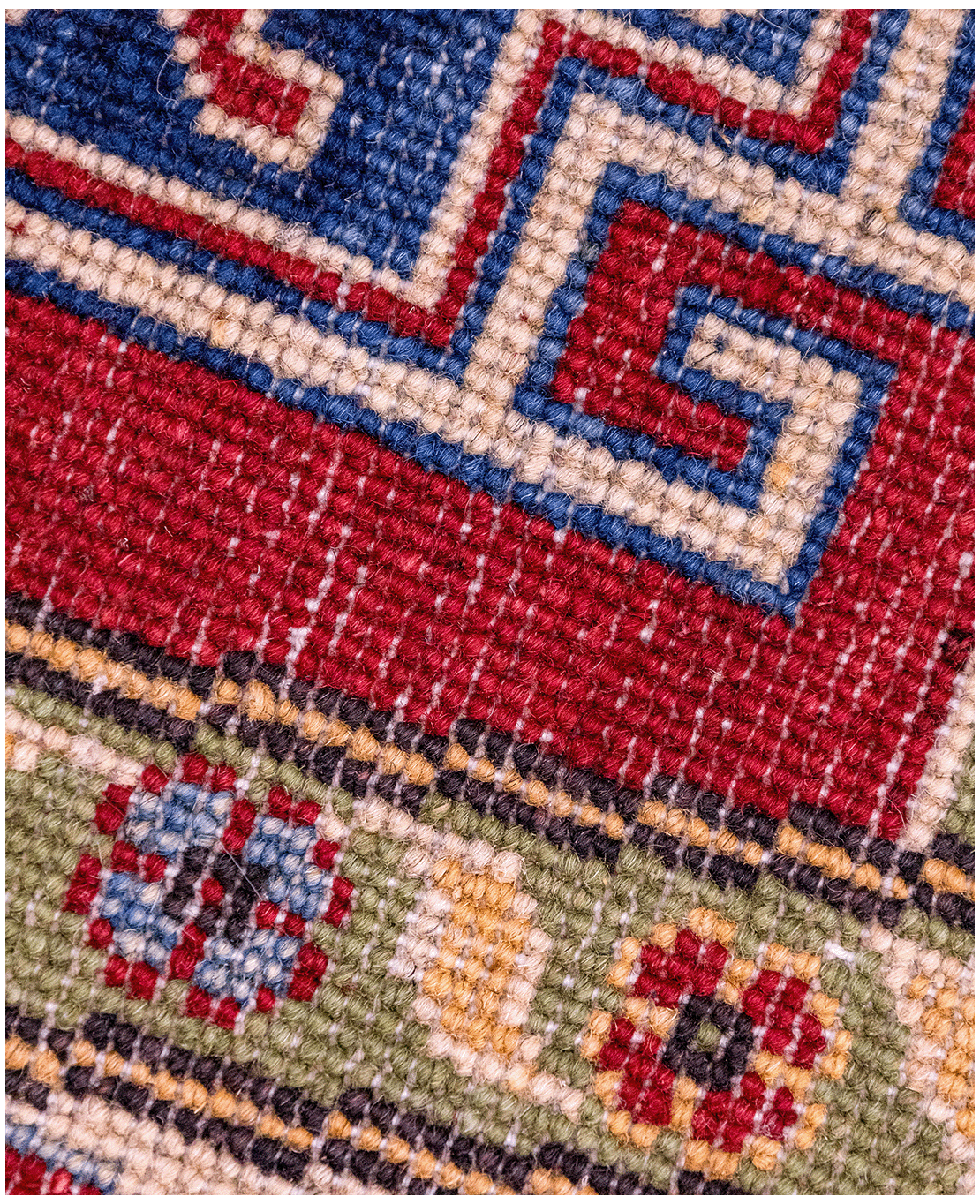 Afghan Kazakh hand-knotted wool rug - Image 5