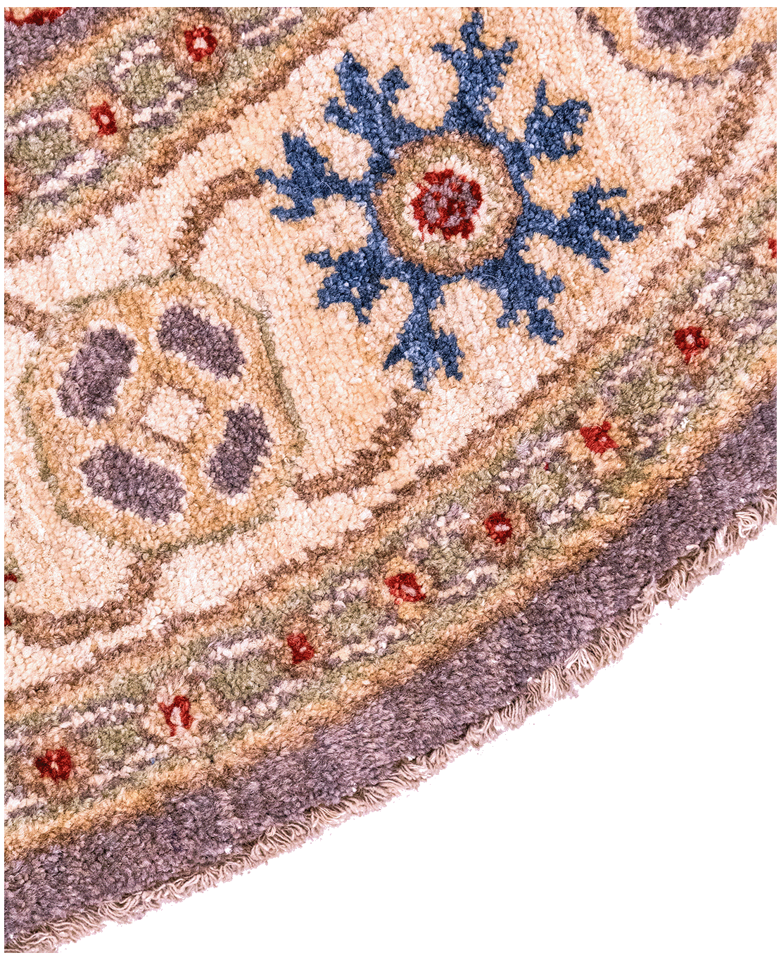 Afghan Ziegler hand-knotted wool round rug - Image 2