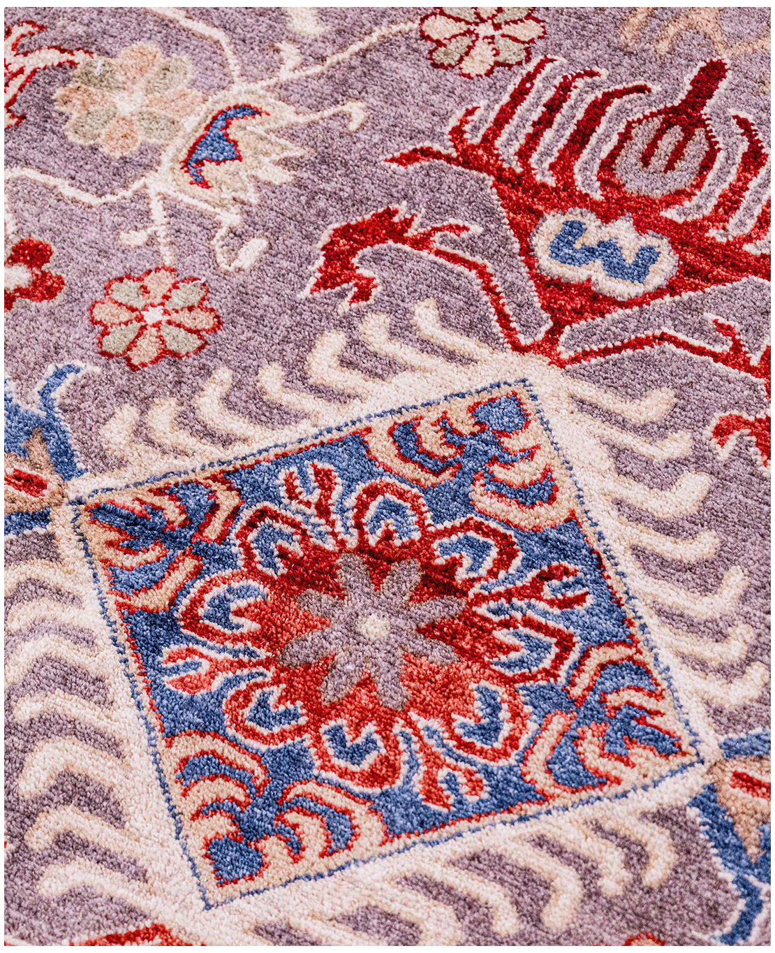 Afghan Ziegler hand-knotted wool round rug - Image 3