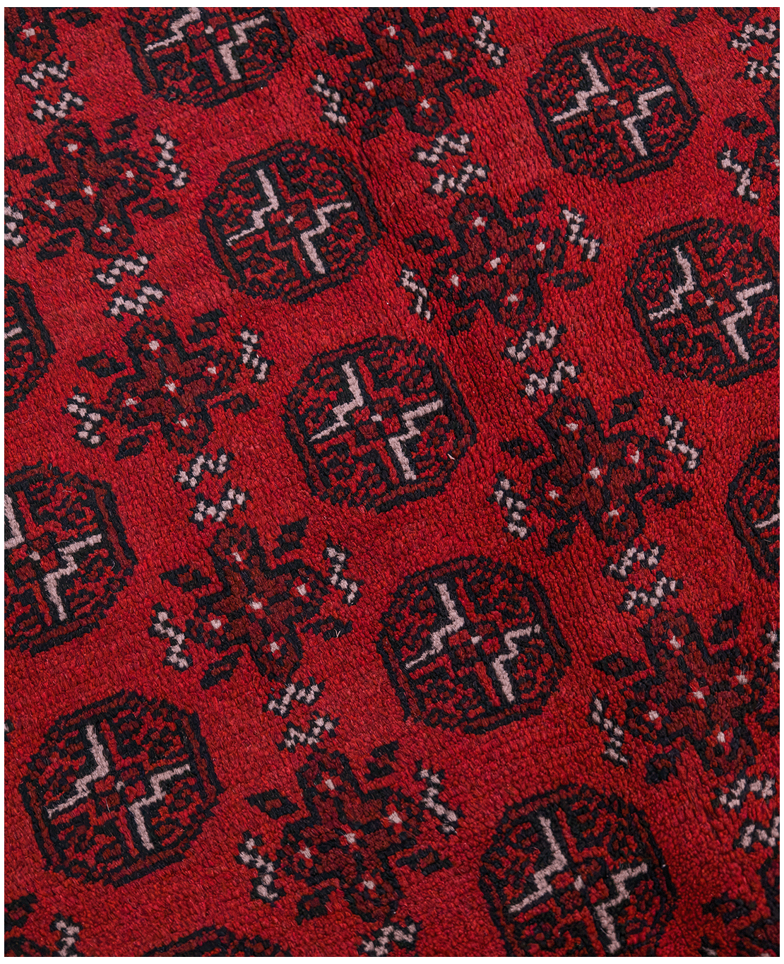 Afghan Bokhara hand-knotted wool rug - Image 3