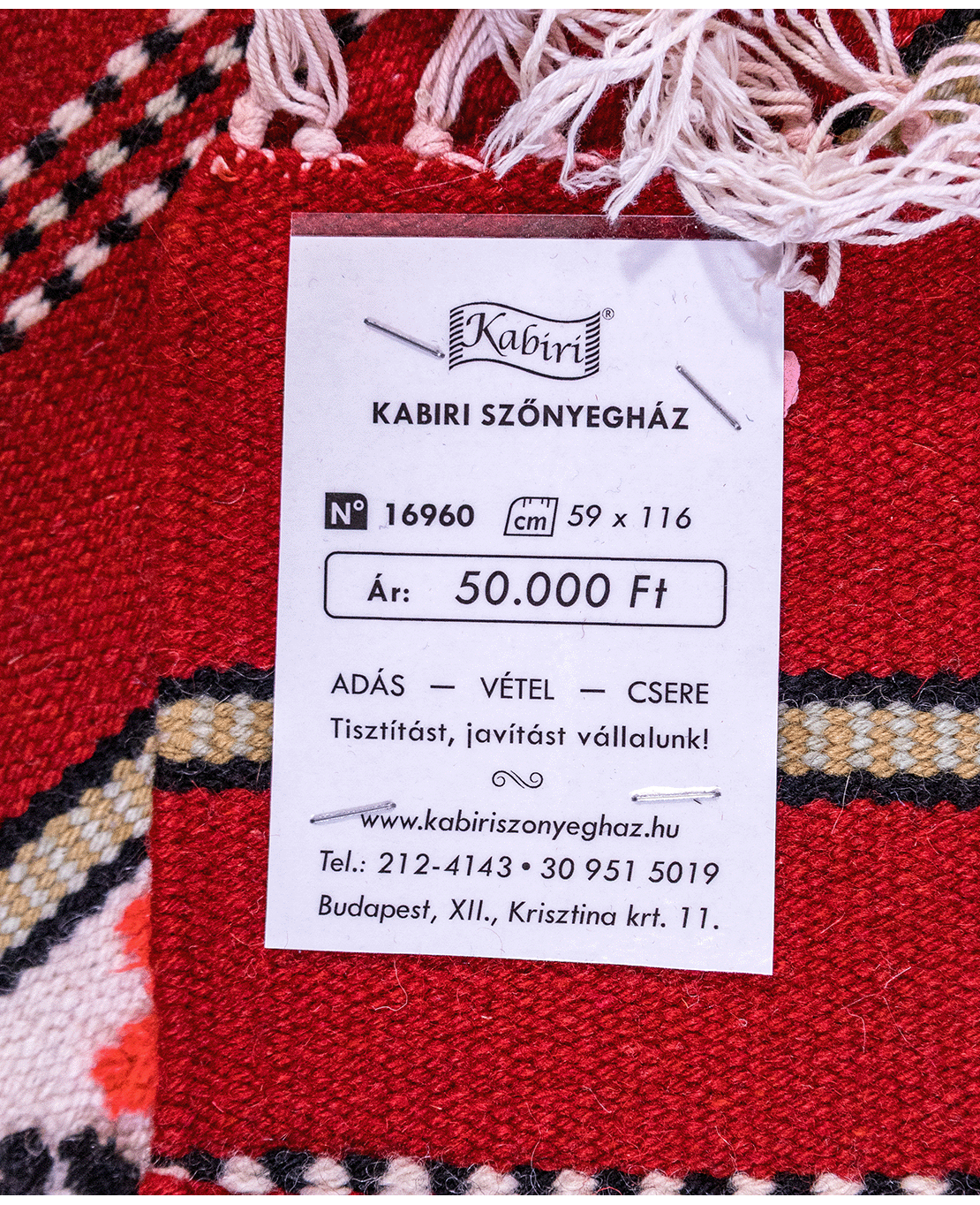 Handwoven wool kilim from Békéscsaba - Image 5