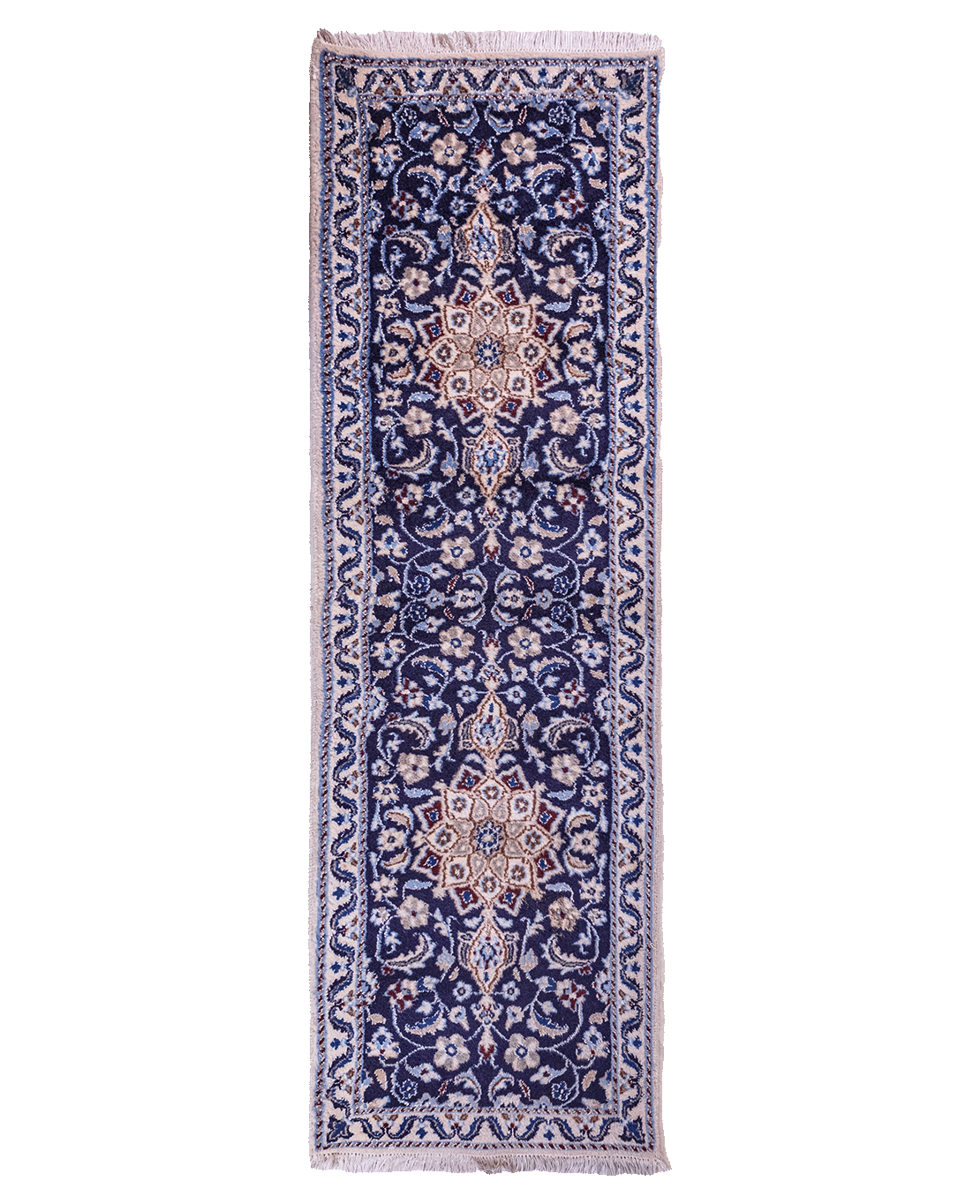 Iranian Nain 0 silk-contoured hand-knotted wool rug - Image 2
