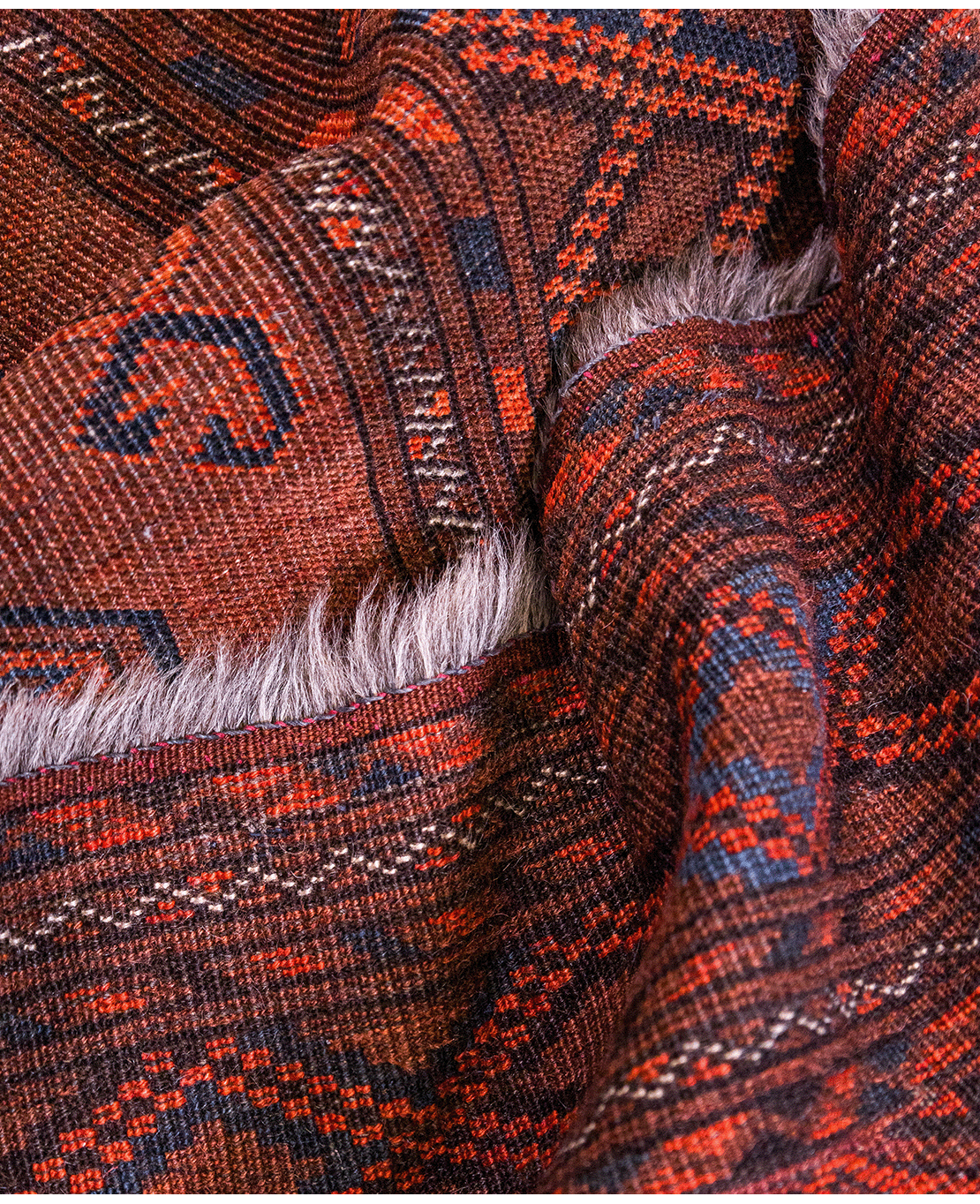 Afghan Aktscha Antik handmade wool rug - Image 6