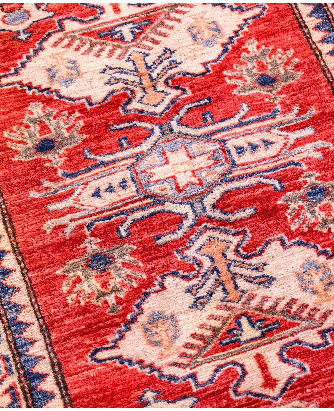 Afghan Super Kazakh hand-knotted wool runner rug - Image 4