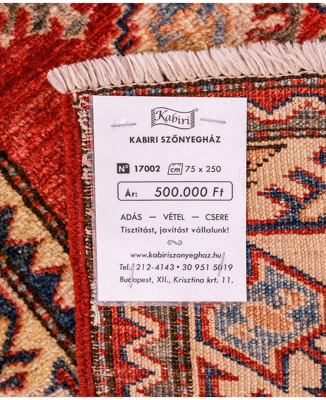 Afghan Super Kazakh hand-knotted wool runner rug - Image 7